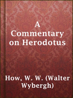 cover image of A Commentary on Herodotus